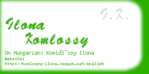 ilona komlossy business card